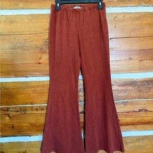Women's Flared Pants in Rust